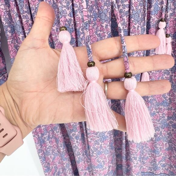 MAHLI The Label Neon Moon Boho Midi Dress In Berry Size S/M Coastal Cowgirl Glam - Picture 9 of 15